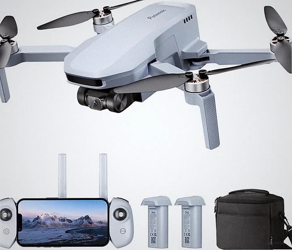 4K Drohne mit GPS und 2 Akkus 62 Min Flugzeit 249g