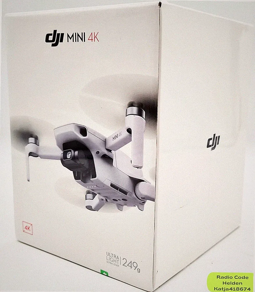 DJI Mini 4K Drohne mit Kamera 3 Achsen Gimbal Stabilisierung, Rückkehr NEU & OVP