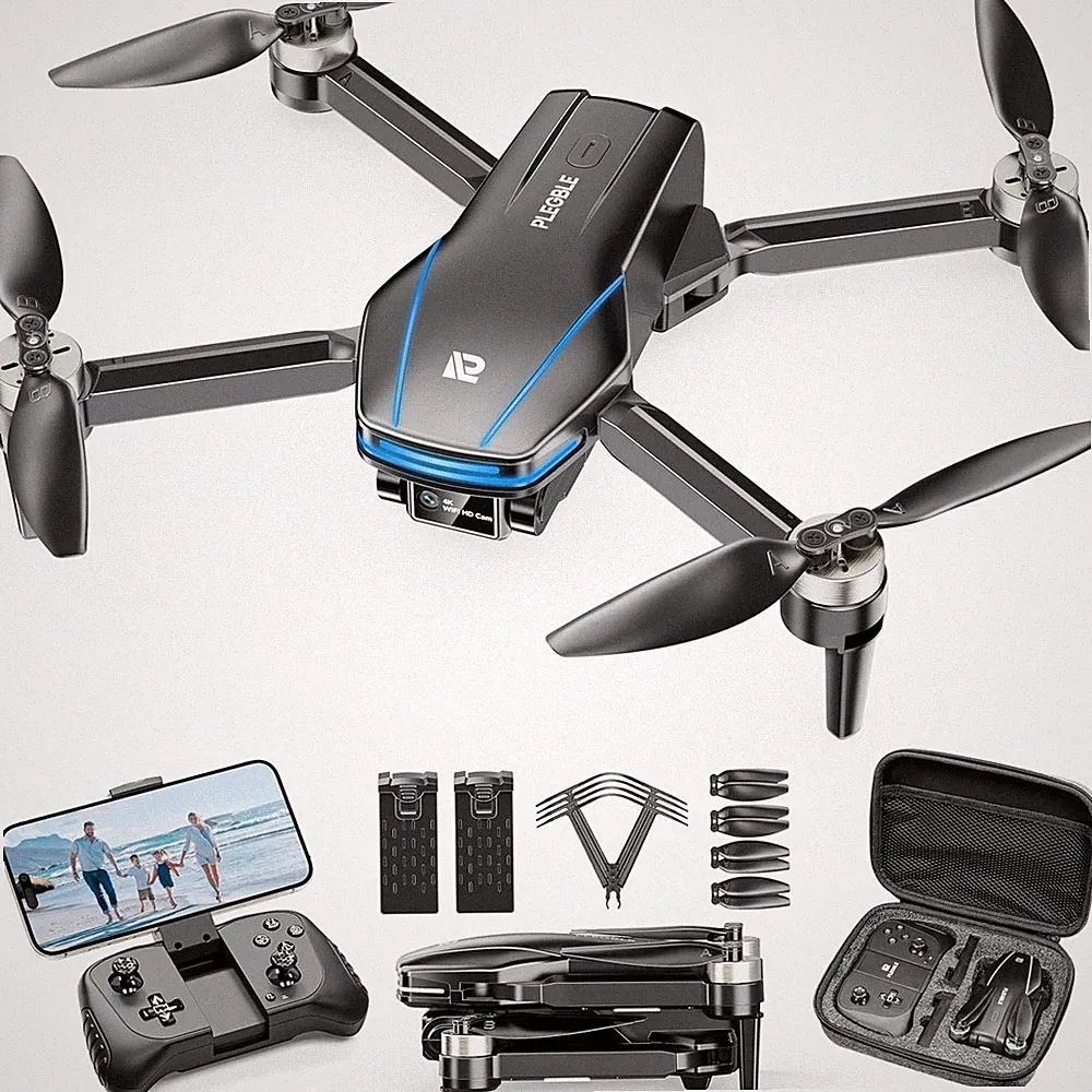 Drohne mit Kamera 4K für Kinder, Höhenhaltung, Bürstenloser Motor 3D Flip & Flug