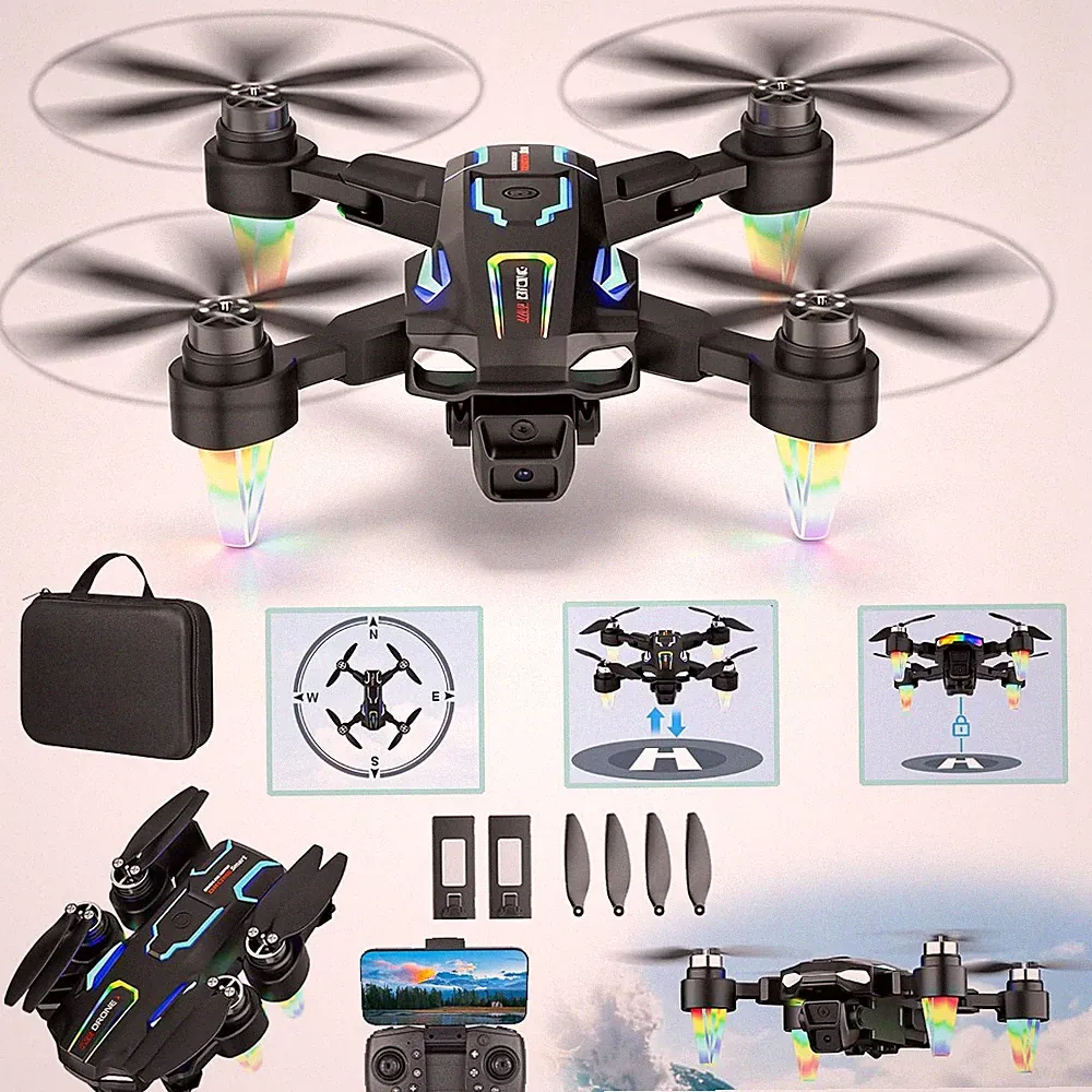 Drohne mit Kamera 4K RC Quadrocopter Kameradrohne Faltbarer Drone für Anfänger