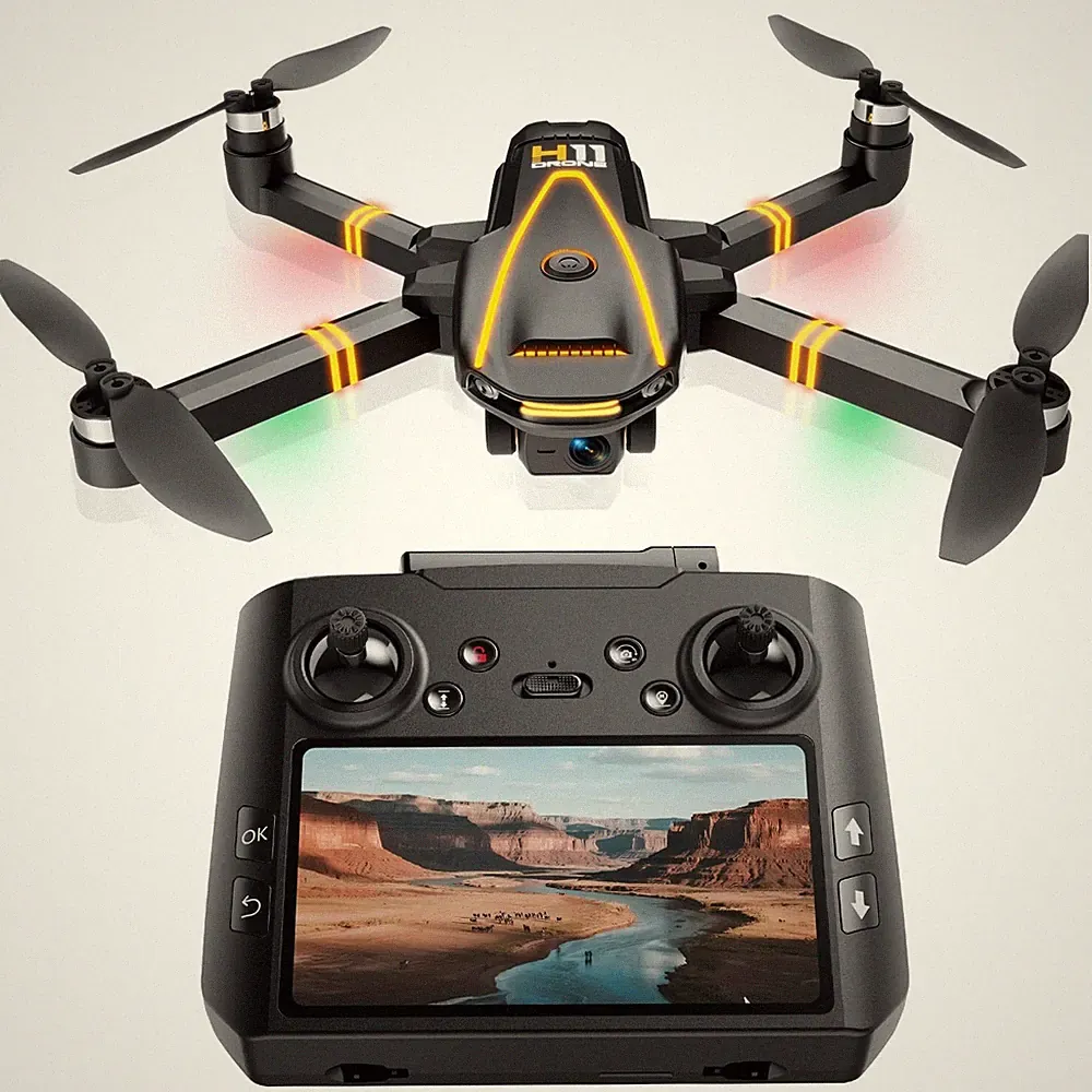 GPS Drohne mit 4K Kamera für Erwachsene und Kinder, Faltbar, 2 Akkus, FPV