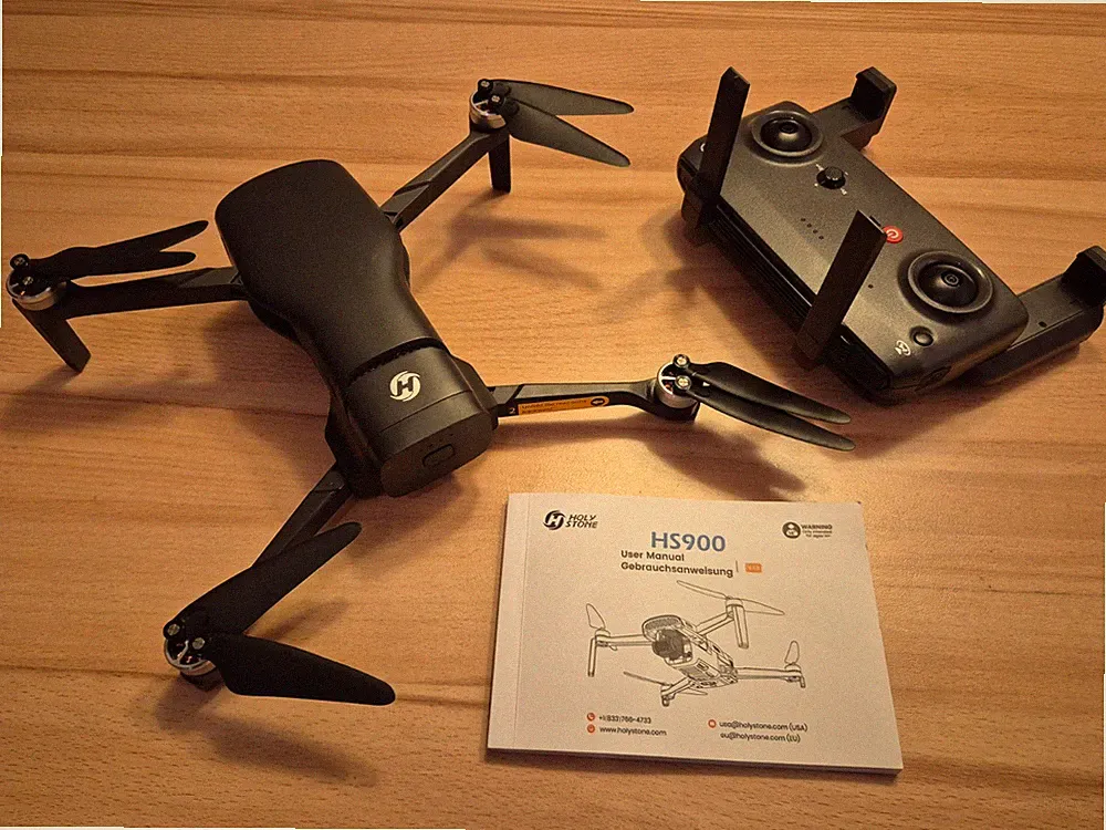 Kaum benutzt: Holy Stone HS900 GPS Drohne mit 4K Kamera & 3-Achsen-Gimbal