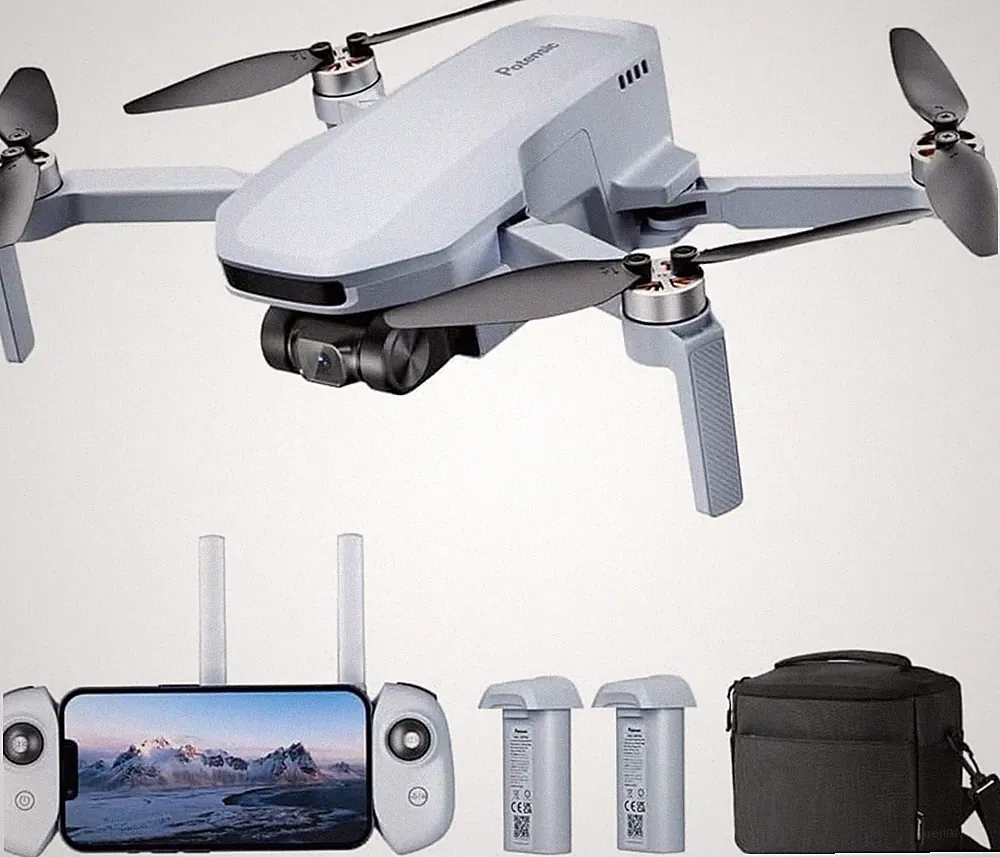 Potensic ATOM SE 4K Drohne mit GPS 2 Akkus 62 Min Flug