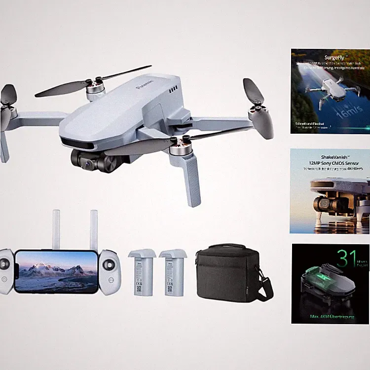 Potensic ATOM SE Drohne mit 4K EIS Kamera, 62 Min. Flugzeit, C0, 2 Akkus, GPS