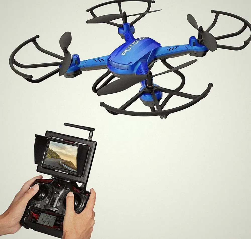 Potensic Quadrocopter-Drohne mit LCD-Monitor